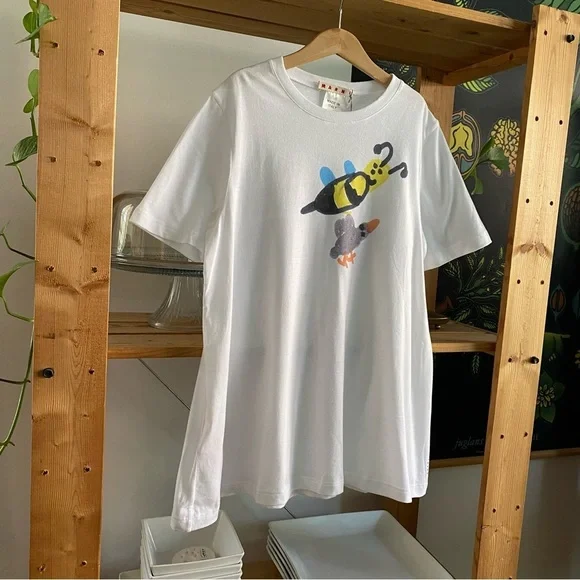 Marni Kids Bird Bee Kids Drawing Tee T-shirt 14 - Picture 4 of 14